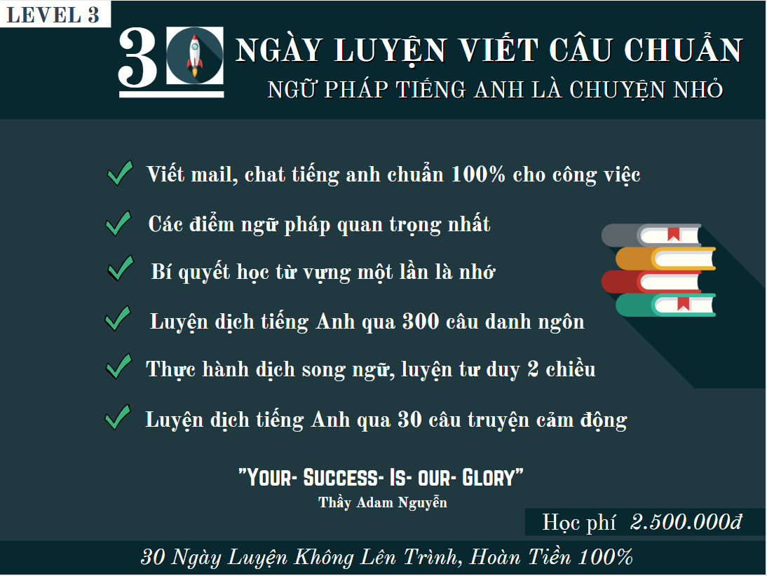 30 Ngày Luyện Viết Câu Chuẩn( Level 3 )